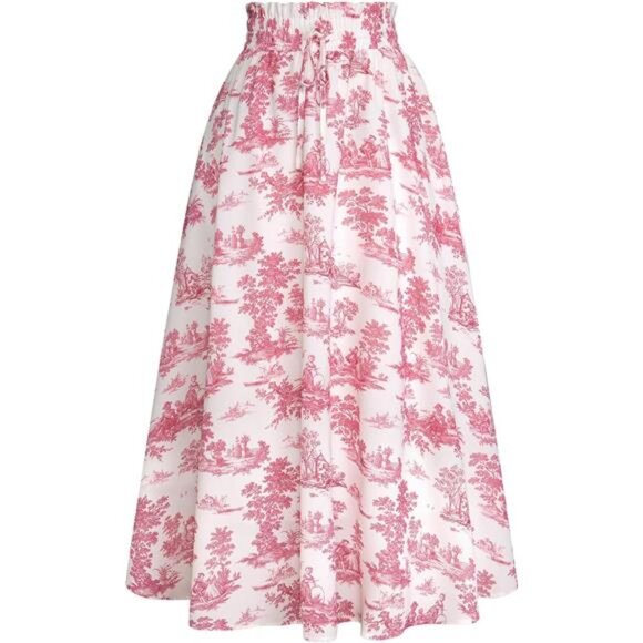 Renaissance Maxi Skirts for Women Red White - Picture 1 of 5